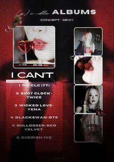 the poster for i can't, which features images of people with different facial expressions