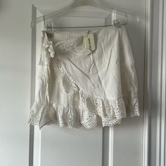 Adorable Skirt Bough At A Boutique In France. Never Been Worn Still Had Tags Summer Wrap Skirt For Day Out, Casual Wrap Skirt For Spring, Casual Wrap Skirt For Summer, Casual Wrap Skirt, Spring Wrap Bottoms With Lined Skirt, Spring Wrap Bottoms For Day Out, Spring Wrap Flowy Skirt Bottoms, Spring Wrap Skirt With Flowy Fit, Spring Wrap Lined Skirt