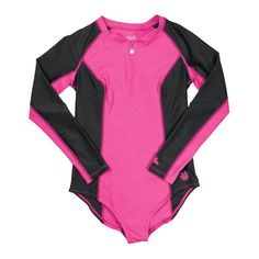 More than a swimsuit. Long sleeves keep you protected for all of your outdoor water activities. In rash-guard style, this zip-front swimsuit is comfortable, sleek and most importantly, sun-protective. Chlorine & salt water resistant. Certified UPF 50+. Long Sleeve Beachwear Swimwear For Outdoors, Long Sleeve Beachwear For Outdoor, Long Sleeve Rash Guard With Upf 50+ For Beachwear, Long Sleeve Rash Guard Upf 50+ For Swimming, Fitted Long Sleeve Swimwear With Uv Protection, Long Sleeve Fitted Swimwear With Uv Protection, Long Sleeve Upf 50+ Rash Guard For Swimming, Beachwear Rash Guard With Upf 50+ Long Sleeve, Long Sleeve Rash Guard For Swimming Upf 50+