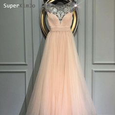 Pale Pink Prom Dress, Blush Pink Prom Dress, Blush Pink Prom Dresses, Illusion Dress Prom, Prom Dresses Tulle, Cap Sleeve Prom Dress, Grad Dresses Long, Sell Dresses, Dresses Tulle