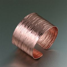 Chased Copper Bark Cuff Bracelet  - Makes a Unique 7th Wedding Anniversary Gift! by johnsbrana, $70.00 Copper Outfit, Copper Texture, Copper Wedding Anniversary, Copper Anniversary Gifts, Copper Gifts, 7th Anniversary Gifts, Copper Jewelry Handmade, Copper Cuff Bracelet, Metallic Copper