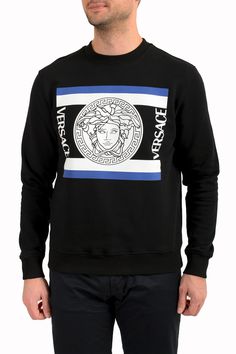 Menu Home Feedback View All Listings Contact Us Returns Men's Women's Accessories Clearance Brands Click Thumbnails to Enlarge Versace Men's Black Logo Print Crewneck Sweatshirt Product Details Retail Value: $660.00 This is authentic Versace Men's Black Logo Print Crewneck Sweatshirt SKU: BB-4128 Material: 100% Cotton  Size Chest Sleeves Shoulders Length  US S IT 48 21" 25.75" 18.5" 25"  US M IT 50 21.5" 25.25" 18.75" 25.25"  US L IT 52 22.5" 26" 19" 26.25"  US XL IT 54 23.25" 26.75" 19.25" 26.5 Designer Crew Neck Sweatshirt With Logo, Designer Crew Neck Sweatshirt With Logo Detail, Designer Sweatshirt With Embroidered Logo And Crew Neck, Designer Crew Neck Sweatshirt With Embroidered Logo, Designer Black Sweatshirt With Embroidered Logo, Designer Logo Print Tops For Winter, Designer Winter Tops With Logo Print, Designer Tops With Logo Print For Winter, Designer Black Sweatshirt With Logo Print