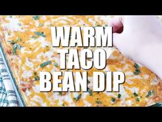 WARM TACO BEAN DIP Warm Taco Bean Dip is a creamy refried bean dip appetizer with salsa, seasoning, sour cream, cream cheese and a warm melty cheese topping! 5 from 10 votes Print Pin Rate Course: AppetizerCuisine: AmericanKeyword: Warm Taco Bean DipPrep Time: 10 minutesCook Time: 25 minutesTotal Time: 35 minutesServings: 12Calories: 178kcalAuthor: Brandie @ The Country Cook Ingredients 1 (8 oz) block cream cheese softened to room temperature 1 cup sour cream 2 (16 oz) cans refried beans 1/2 Salsa Seasoning, Refried Bean Dip With Cream Cheese Taco Seasoning, Easy Taco Dip With Refried Beans, Bean Dip Appetizer, Hot Refried Bean Dip, Taco Bean Dip, Baked Refried Bean Dip, Bean Dip Recipes Refried, Warm Bean Dip