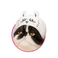 Chikawa Cat Cute Kawaii Neko Dress Up Hat Kitan Club Costume Hat Cute Cat-ear Hat With Cat Design, Cute Cat-eared Hat With Cat Design, Cute Cat Ears Hat With Cat Design, Cute Cat Design Hats With Cat Ears, Costume Hats, Dress Up, Hats