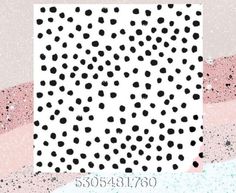 black and white polka dots on a pink background