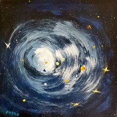 an image of a painting with stars in the sky