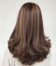 Blowout Look, Burgundy Highlights, Winter Hair Colors, Black Hair Balayage, Honey Brown Hair, Brown Hair Looks, Brown Hair Inspo, Hair Inspiration Long, Brunette Hair With Highlights