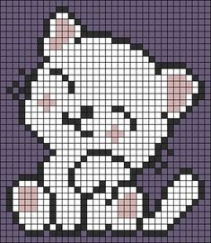 a cross stitch pattern with an image of a cat