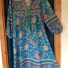 Long Floral Dress Looks Like Spell And The Gypsy ...But Its Not ! Unbranded These Were Bought For A Wedding And Bride Changed Her Mind So I Have Several Sizes ! Floral Dresses Long, Boho Dress, Floral Dress, Colorful Dresses, Midi Dress, Womens Dresses, Floral, Pink, Blue