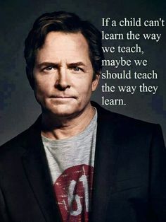 michael j fox with quote on black background