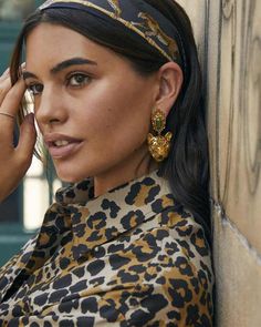 Maura Vintage Gold Jaguar Statement Earrings in Sage Serpentine | Kendra Scott Boots 2020, Short Pendant Necklace, Sweater Outfits Fall, Bar Jewelry, Birthstone Colors, Sage Color, Mens Lifestyle, Stone Studs, Layered Jewelry