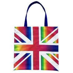 If this rainbow union jack bag doesn't bring a smile to your face, I don't know what will. It is bursting with bright joyous colours. It is backed with a heavy weight royal blue drill and lined with a gorgeous bright pink cotton. The bag has 4 small squares stitched onto the bag to help reinforce the straps, You can se Sister Love, Gifts For My Sister