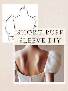 make your own short puff sleeves for your wedding dress Puffy Arm Sleeves, Detachable Sleeves Pattern, Puffy Sleeve Dress Pattern, Adding Sleeves To A Sleeveless Dress, How To Make Puff Sleeves, Puffy Sleeves Pattern, Puffy Sleeve Pattern, Detachable Puff Sleeves, Wedding Sleeves