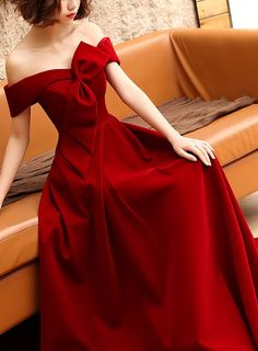 Red Long Princess Evening Dress (Elegant) Princess Evening Dress, Dress For Ladies, Classy Wear, Formal Wear Women, Feminine Women, Fabric Red, Elegant Ladies, Evening Dresses Elegant, Sequin Fabric