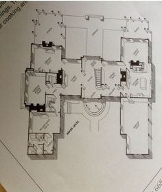 a drawing of a floor plan for a house in the middle of a living room