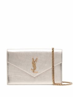 White Clutch, Clutches For Women, Ysl Logo, Envelope Wallet, Dream Bags, Designer Clutch, Chain Wallet, Luxury Wallet, Clutch Bags