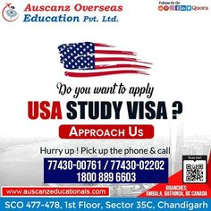 an advertisement for the usa study visa program