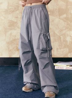 ■ ColorGray ■Size Unit (CM) Length Waist Hip S 102 66 104 M 104 70 108 L 106 74 112 ■Model info Height：160cm Weight ：42kg Wearing Size：M Pink Grey, Pants, Clothes, Trousers