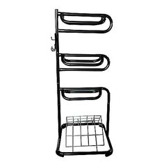 a black and white drawing of a four tiered rack