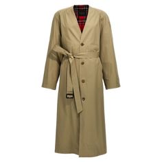 Oversize Cotton Trench Coat With Check Print Lining, Single-Breasted Model With Button Closure, Belt At The Waist, Pockets, Long Sleeves, Back Vent. Color: Beige Size & Fit: Oversized Fit French Size Composition: 100% Cotton Made In: Italy Sku: Jul-773216tkp062801 Welcome To The Official Luosophy Poshmark Closet! Luosophy Is A Luxury Brand Reselling Company Founded In San Diego, Ca From 2016. All Our Products Are Imported From Italy And Sold In The Usa. We Do Our Best To Provide High Fashion, Lu Oversize Trench Coat, Cristobal Balenciaga, Balenciaga Jacket, Cotton Trench Coat, Oversized Trench Coat, Balenciaga Women, Cotton Coat, Outerwear Coats, Oversized Fits