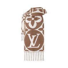 LOUIS VUITTON® - Lv Medallion Scarf - Marron Clair Styling Louis Vuitton Scarf, Louis Vuitton Scarf Framed, Louis Vuitton Shawl Pearl Grey, Louis Vuitton Logo Mania Scarf, Louis Vuitton Scarf Buyma, Logomania Scarf Louis Vuitton, Louis Vuitton Leopard Scarf, Lv Scarf On Bag, Louisvuitton Scarf