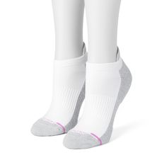 These women's Dr. Motion compression socks give you the cushioned support to help relieve tired, aching legs and feet. Includes: 2 pairs of socks Anti-microbial anti-odor Compression body Arch support Cushioned soles Seamless toe FIT & SIZING Sock size 9-11 fits shoe sizes 5 to 10 FABRIC & CARE Polyester, cotton, nylon, spandex Machine wash Imported Color: White. Gender: female. Age Group: adult. Material: Cotton Blend. Breathable Supportive Stretch Socks, Sporty Stretch Lightweight Socks, Comfortable Workout Socks, Sporty No-show Antimicrobial Socks, Sporty Antimicrobial No-show Socks, Stretch No-show Socks With Arch Support, Comfortable Antimicrobial Functional Socks, Antimicrobial Comfortable Functional Socks, Lightweight White No-show Socks