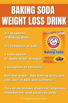 Baking Soda Diet, Slim Down Drink, Baking Soda Beauty Uses, Belly Fat Drinks, Belly Fat Burner Drink, Baking Soda Uses, Home Health Remedies, Diet Drinks, Fat Loss Drinks