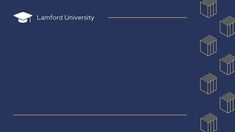 an image of a blue background with the words landford university in white on it