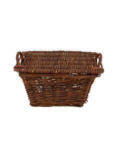 Vintage 1950s French Lidded Root Vegetable Storage Basket Weston Table Root Vegetable Storage, Classic Brown Vegetable-tanned Bag, Antique Potato Bin, Antique Wicker Basket, French Basket, Vintage Woven Basket Bag, Heirloom Traditions, French Baskets, Wicker Picnic Basket Vintage