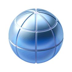 a shiny blue sphere with lines on the top and bottom, as if it were an object or something