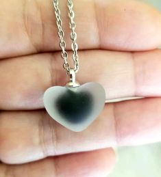 Choker Necklace Black, Heart Choker Necklace, Black Choker Necklace, Pendant Heart, Heart Choker, Puffed Heart, Necklace Black, Glass Heart, Black Heart