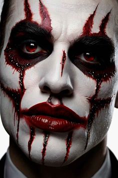 Top 50 Dapper Mens Halloween Makeup To Impress The Party Vampire Fx Makeup, Men’s Clown Makeup Scary, Men’s Halloween Makeup Look, Evil Clown Makeup Male, Halloween Drag Makeup, Face Paint Vampire, Men Face Paint, Halloween Face Paint Men, Male Makeup Halloween