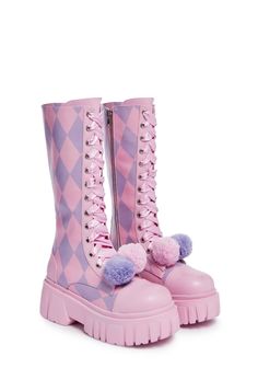 Clown antics platform boots - pink - kawaii, platform shoes, platform boots, pastel goth, Women’s size 9 Clown Boots, Rockstar Boots, Clown Girl, Clown Shoes, Dolls Kill Shoes, Funky Shoes, Ucla Bruins, Pink Doll, Costume Store