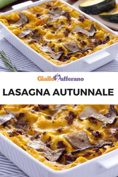 an image of lasagna autunale in a casserole dish