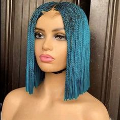 Lace Closure Braided Wig Color As Shown Length As Shown Headband Braid, Pink Headwrap, Green Headband, Braid Wig, Bob Braids, Halo Headband, Glossier Pink, Wig Color, Braided Wigs