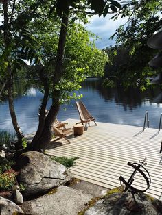 Dock Ideas Lakeside, Lake Landscaping, Lakeside Cottage, Dream Cottage, Summer Cottage, River House, Cabin Life, Helsinki