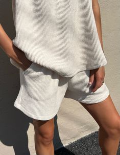 Ribbed Shorts, Vintage Pieces, Ribbed Sweater, Knit Cotton, Chloe, Classic Style, Fabric, Black