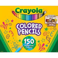 crayola colored pencils, 150 ctr, assorted colors and sizes