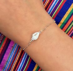 Seashell Bracelet - Mermaid Bracelet - Sterling Silver Bracelet - Seashell Jewelry - Bali Jewelry - White Shell-shaped Bracelet As A Gift, White Shell-shaped Bracelet For Gift, White Shell Oyster Bracelet, White Shell Bracelets Perfect For Gifts, White Shell Bracelets As A Gift, Adjustable Chain Bracelet For Beach, Silver Shell Bracelets Gift, White Oyster Chain Bracelet Gift, Silver Strand Bracelets As Gift