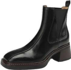 Black Chelsea Boots, Shoe Covers, Martin Boots, Leather Chelsea Boots, Short Boots, Chunky Heel, Chunky Heels, Effortless Style, Chelsea Boots