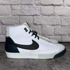 Nike Men's Blazer Mid 77 Prm 'Remix' Fb8889-100 Basketball Shoes Size 10.5 New With Box Condition Shipped Via Usps, Fedex Or Ups Retro Custom Mid-top Sneakers With Contrast Sole, Retro Mid-top Sneakers With Laces, Custom Mid-top Sneakers With Laces, Retro Mid-top Skate Shoes With Laces, Nike High-top Sneakers With Speckled Midsole For Sports, Custom High-top Sneakers With Gum Sole, Retro Leather High-top Skate Shoes, Retro Leather Skate Shoes With Laces, Mid-top Leather Skate Shoes For Sports