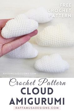 crochet pattern cloud amigurmi for beginners to make them look like they are