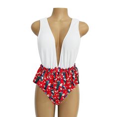 Buy More! Save More!

Size: S,M,L,XL


Pattern : Floral Print
Fabric: Polyester

Color: Pink,White Casual White V-neck Swimwear, Spring V-neck Beachwear Bodysuit, White V-neck Bodysuit For Swimming, White V-neck One Piece For Swimming, Casual V-neck Bodysuit For Pool, White V-neck One Piece For Summer, White V-neck Bodysuit For Vacation, White V-neck Swimwear For Spring, Chic V-neck One Piece For Spring