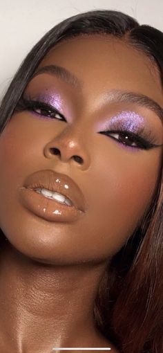 Purple Makeup Looks, Mekap Mata, Brown Girls Makeup, Purple Eye Makeup, Purple Makeup, Smink Inspiration, Makeup Aesthetic