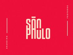 a red background with white lettering that says san palo