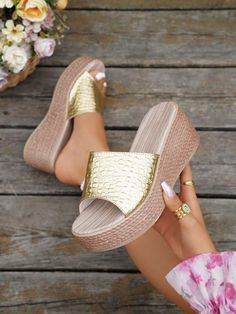 Slippers Collection, Shoes Fashion, Wedge Sandals, Abc, Wedges, Slippers, Boots