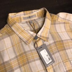 Bran New Never Worn No Flaws Neutral Shirt With Button Closure For Fall, Casual Neutral Button-up Shirt, For All Mankind, 7 For All Mankind, Casual Shirts For Men, Button Down Shirts, Casual Button Down Shirts, Button Downs, Mens Shirts