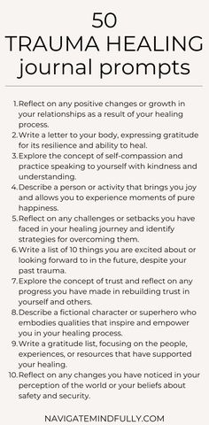 trauma healing journal prompts Journal Prompts For Mental Healing, Self Counseling, Journal For Healing Therapy Ideas, Journal Prompts For Recovery, Therapeutic Journal Prompts, Journaling Prompts For Healing, Journal Ideas Mental Health, Healing Journal Ideas, Therapy Journaling Prompts