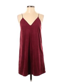 Forever 21 Casual Dress Size: Small Burgundy Dresses - used. No Fabric Content, Shift, V Neck, Solid, Short, Sleeveless | Forever 21 Casual Dress - Shift: Burgundy Solid Dresses - Used - Size Small Chic Sleeveless Dresses By Forever 21, Chic Spaghetti Strap Dress From Forever 21, Forever 21 Spaghetti Strap Dress For Date Night, Forever 21 Sleeveless Midi Dress For Night Out, Chic Spaghetti Strap Dress By Forever 21, Red Sleeveless Forever 21 Dress, Forever 21 Sleeveless Sundress, Forever 21 V-neck Mini Dress For Summer, Burgundy Casual Dress