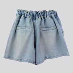 Add a spark of turn-of-the-century style to your summer wardrobe with this small pearl embellished denim shorts from our 2023 Summer Collection! With a baggy fit. tall-waist. buttons & rubber closure. these shorts will be your go-to look for any day or night outing.Why These Shorts are a Summer EssentialThis piece perfectly blends vintage allure with a couture vogue pulse. Baggy-fitting and ultra-comfortable. you can easily transition from day to night in style. The pearl embellishments add a to Light Wash Summer Jeans With Elastic Waistband, Summer Light Wash Jeans With Elastic Waistband, Light Wash Jeans With Elastic Waistband For Summer, Light Wash Denim Shorts With Belt Loops, Trendy Wide-leg Shorts With Elastic Waistband, Trendy Wide Leg Shorts With Elastic Waistband, Medium Wash High-waisted Shorts With Elastic Waistband, Medium Wash Jean Shorts With Elastic Waistband, High-waisted Elastic Waistband Medium Wash Shorts